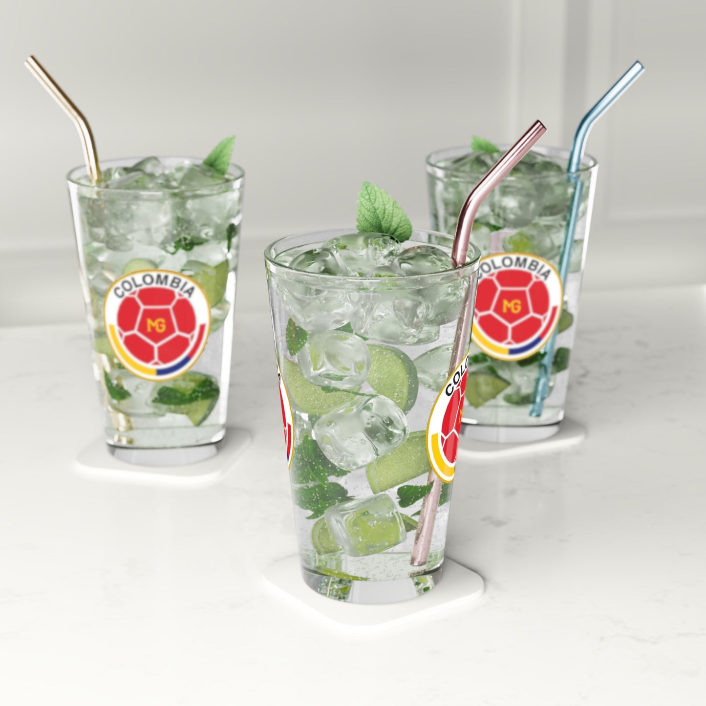 Colombia Futbol Pint Glass