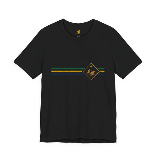 Camiseta Lisa a Rayas de Brasil