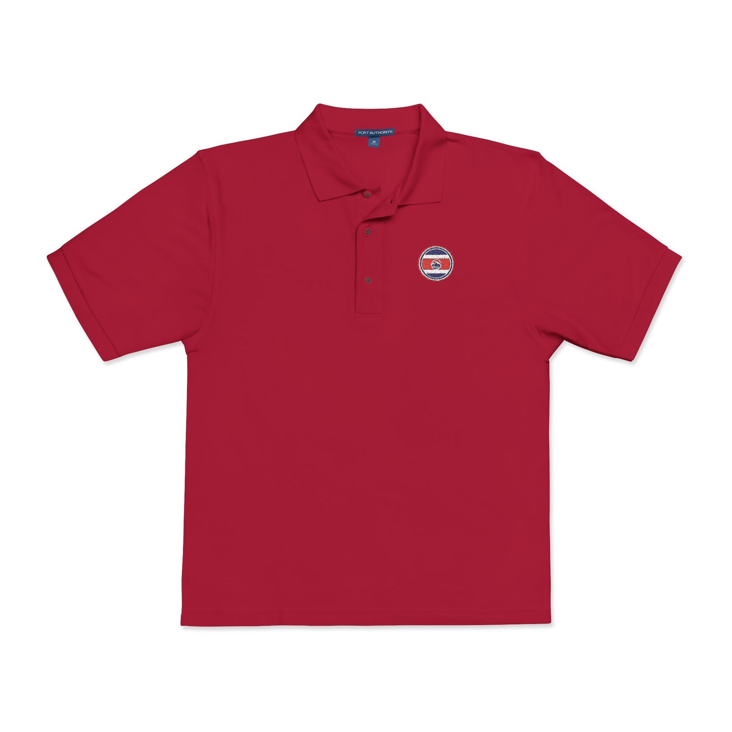 Polo bordado con el escudo de Costa Rica