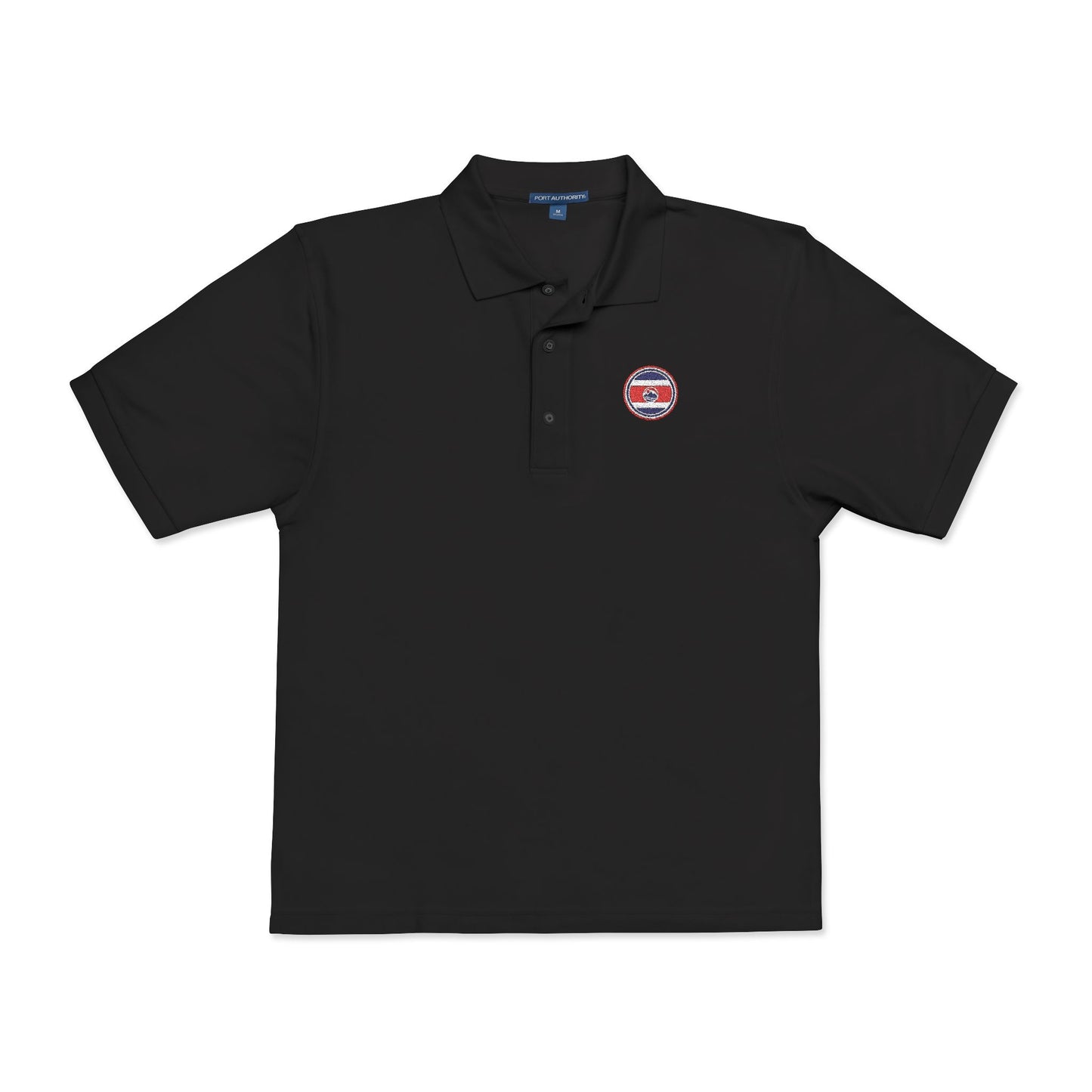Polo bordado con el escudo de Costa Rica