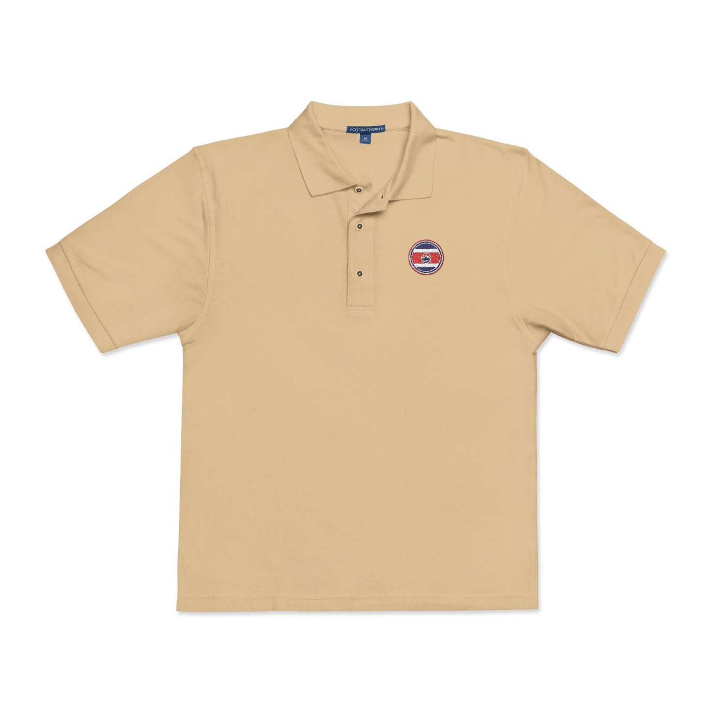 Polo bordado con el escudo de Costa Rica