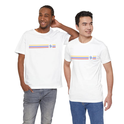 Camiseta Colômbia Retrô Listrada com MG