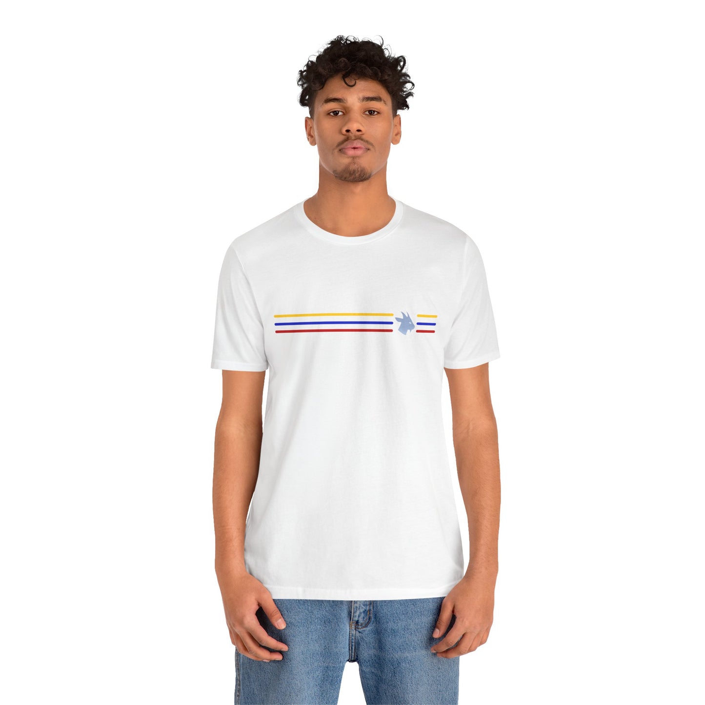 Camiseta Colômbia Retrô Listrada com MG