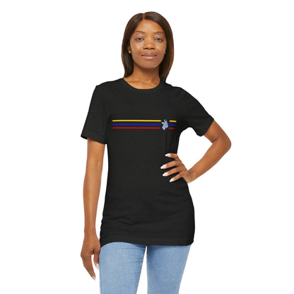 Camiseta Colômbia Retrô Listrada com MG