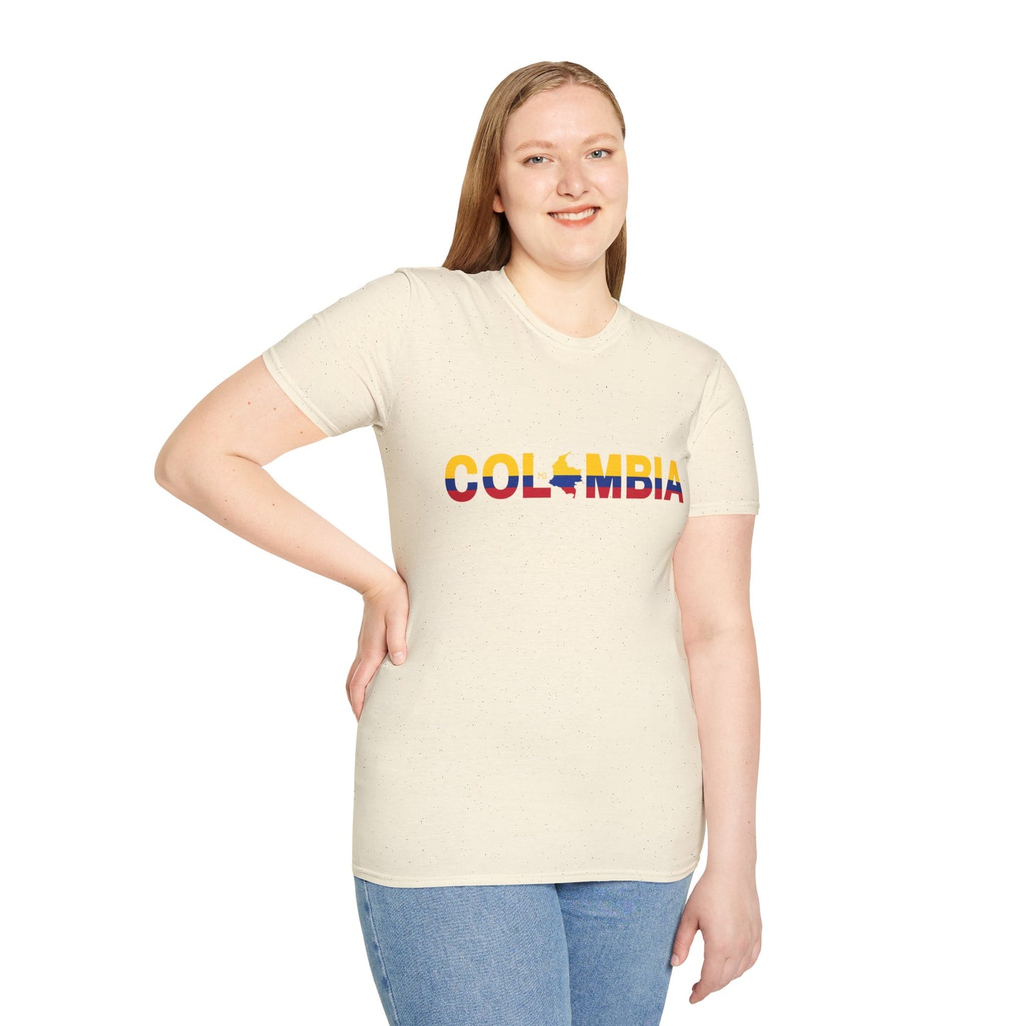 Camiseta com listras da bandeira da Colômbia