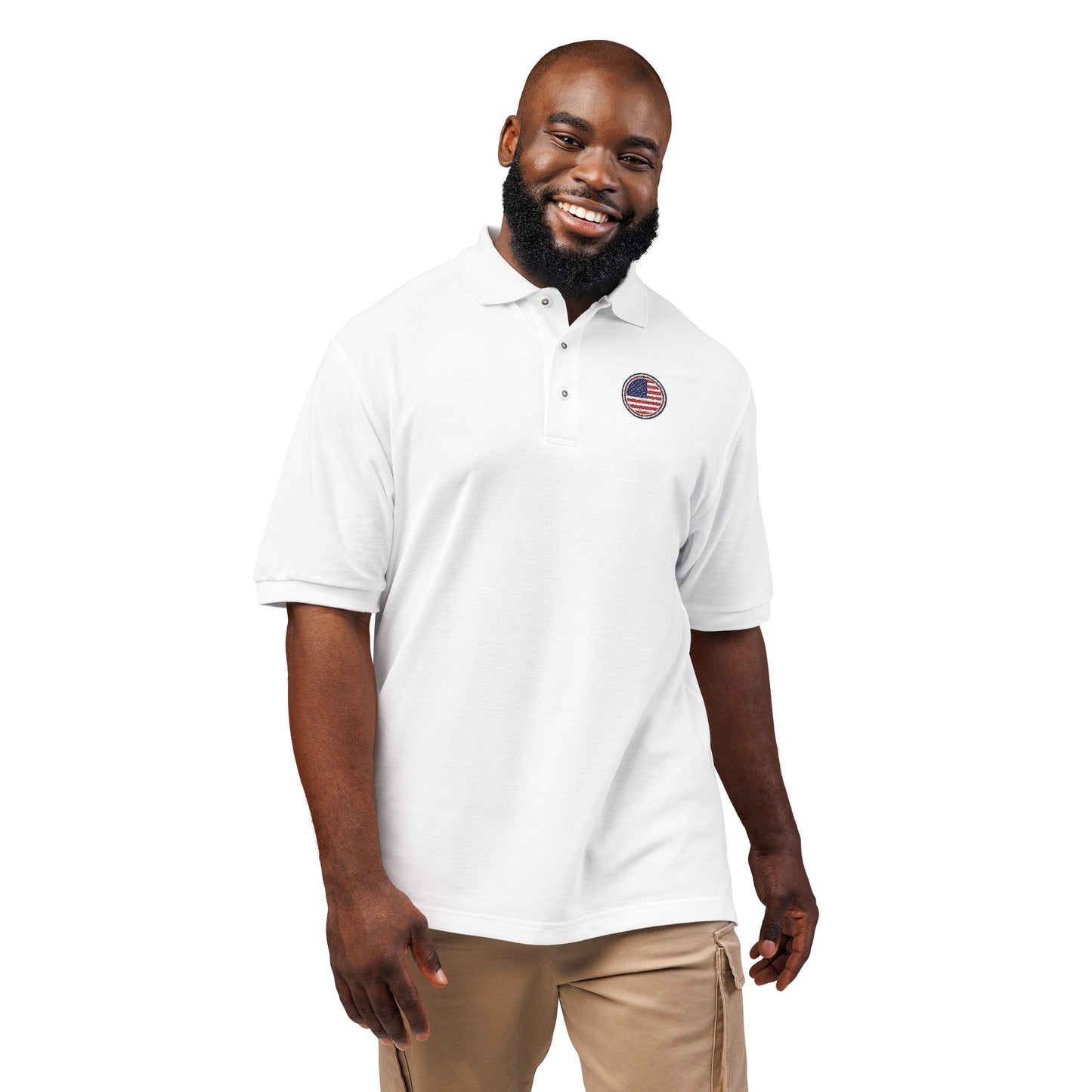 Embroidered USA Crest Polo Shirt