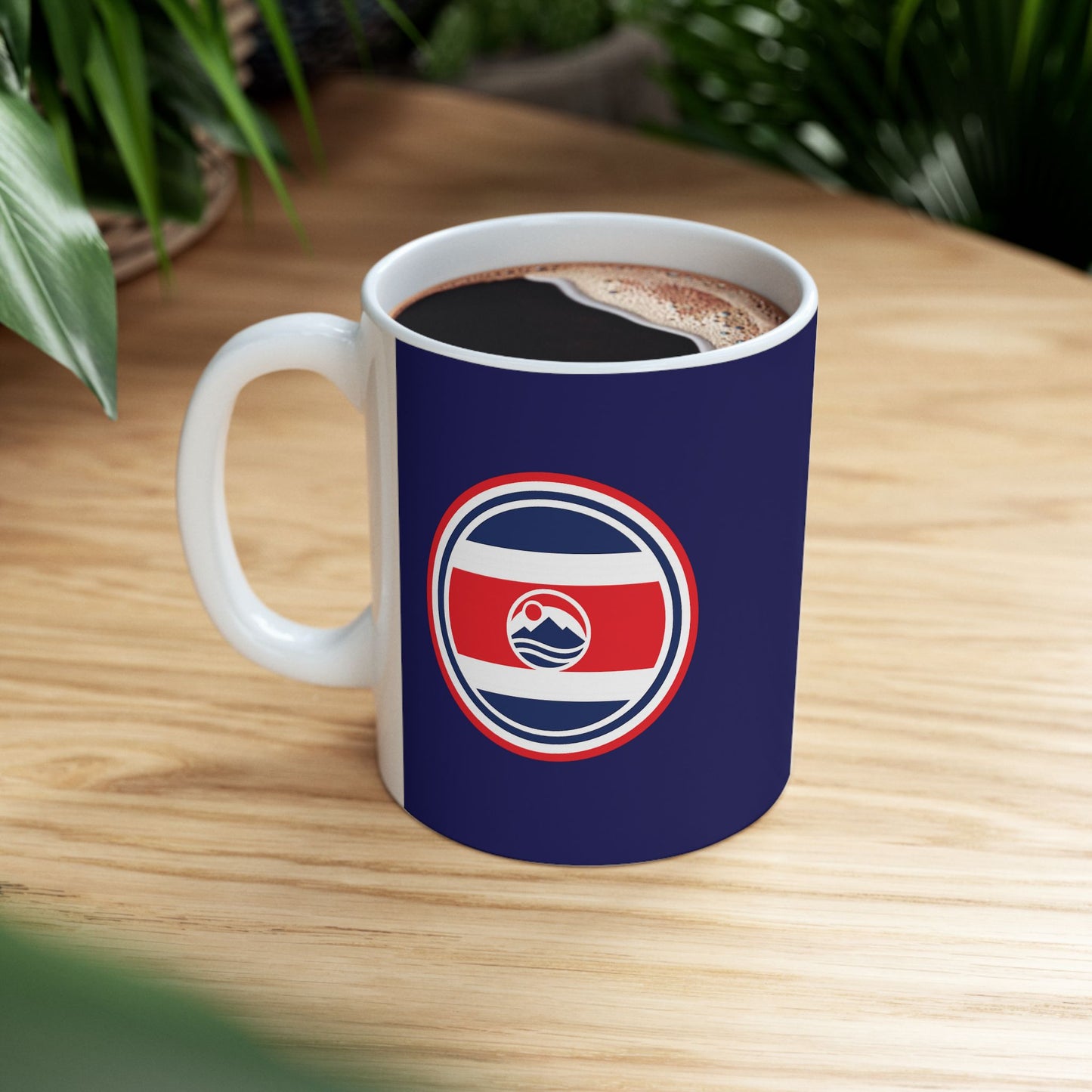 Caneca Azul de Café Costa Rica