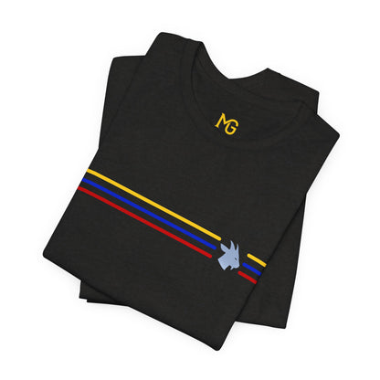 Camiseta Colômbia Retrô Listrada com MG