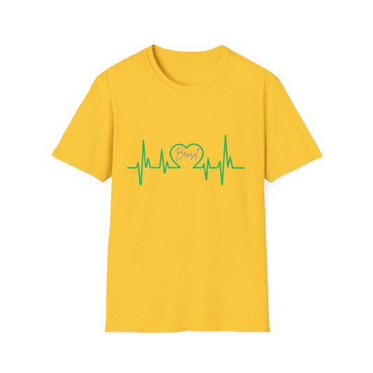 Brasil Heartbeat ECG T-Shirt