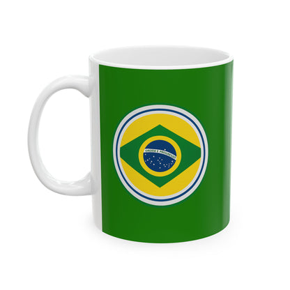 Taza de café con el emblema de Brasil