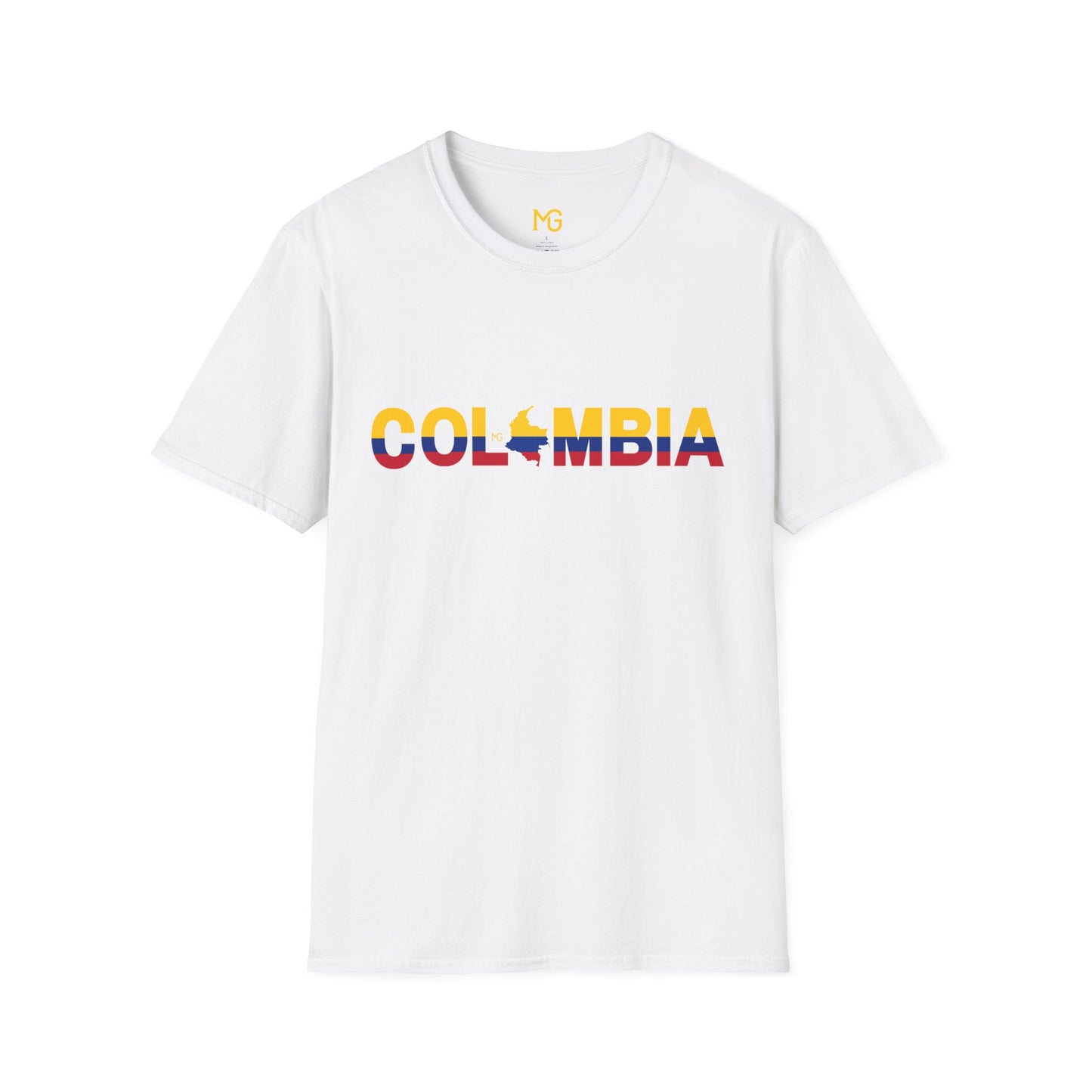 Camiseta com listras da bandeira da Colômbia
