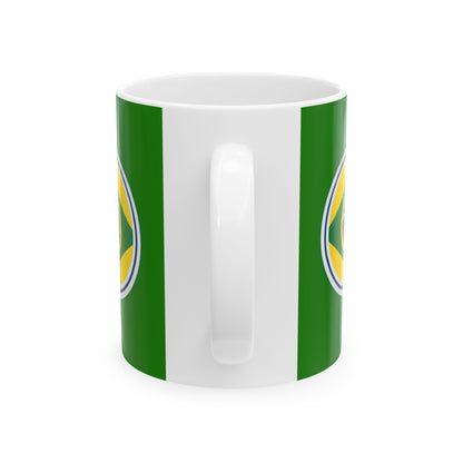 Taza de café con el emblema de Brasil