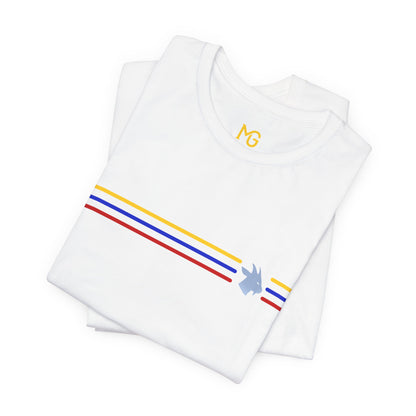 Camiseta Colômbia Retrô Listrada com MG