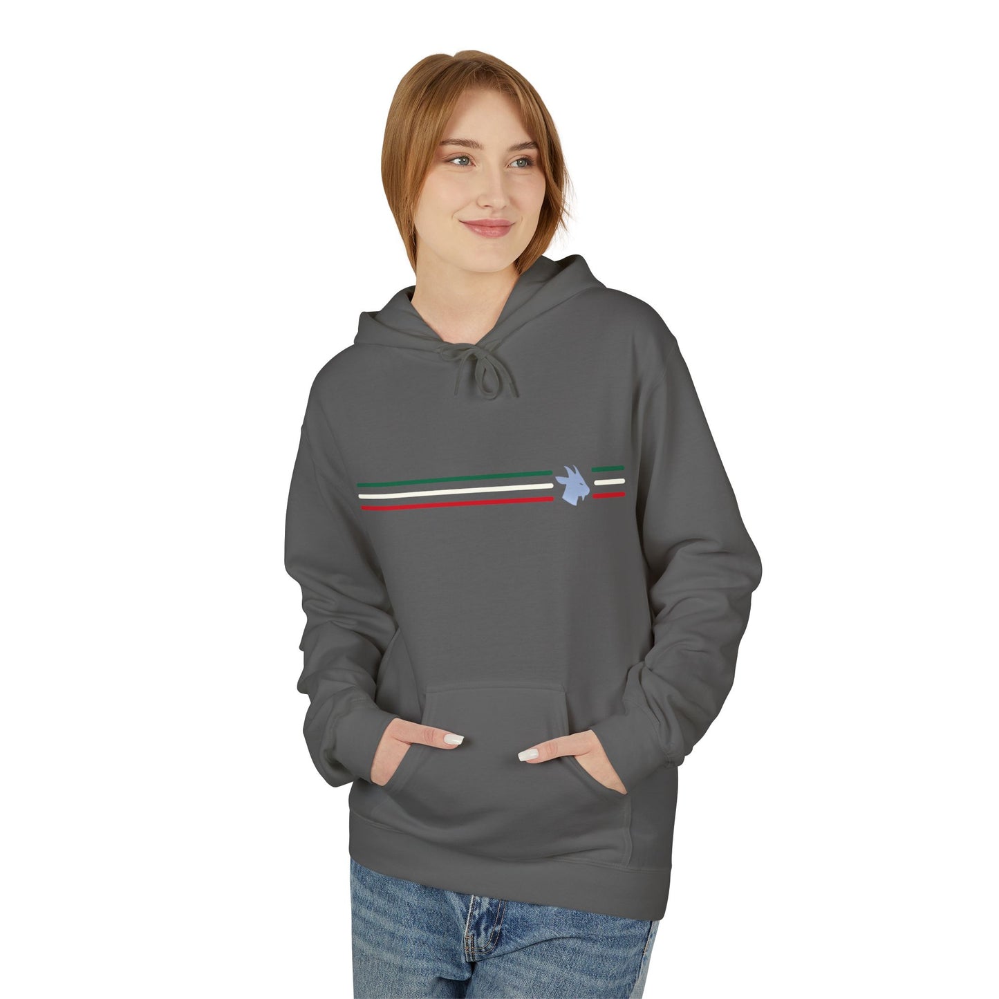 Sudadera con capucha de rayas discretas México