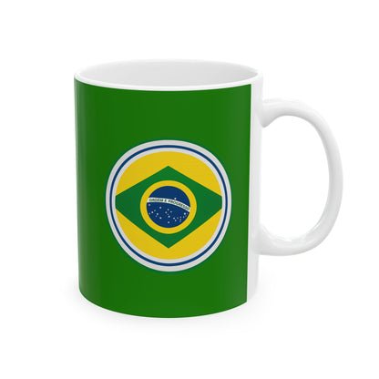 Taza de café con el emblema de Brasil