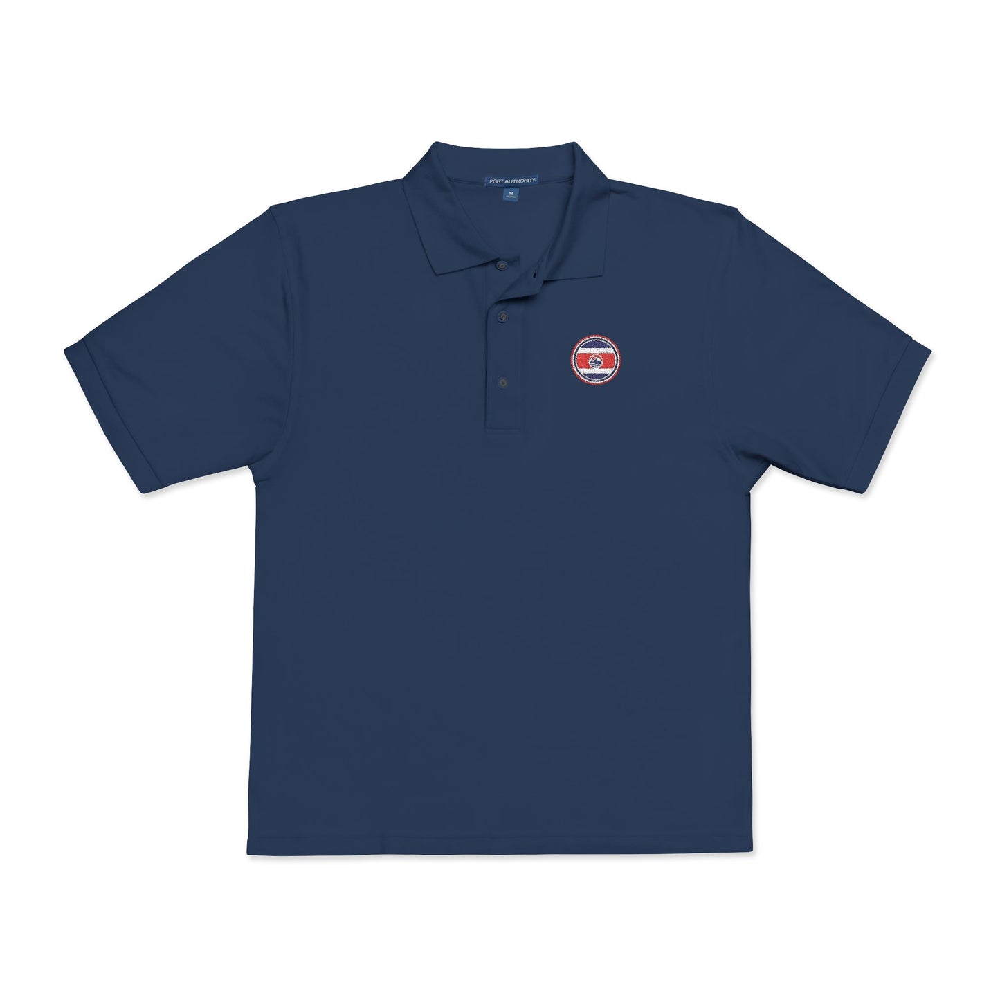 Polo bordado con el escudo de Costa Rica