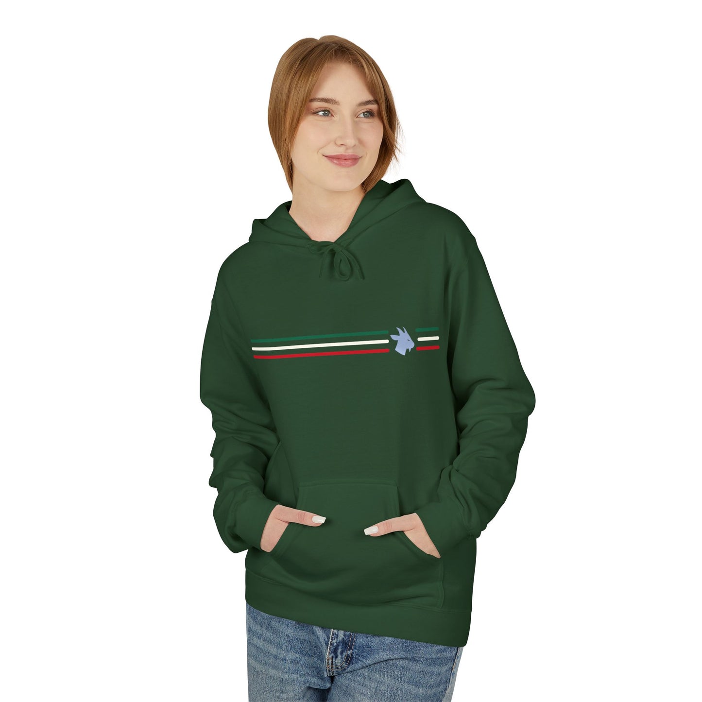 Sudadera con capucha de rayas discretas México