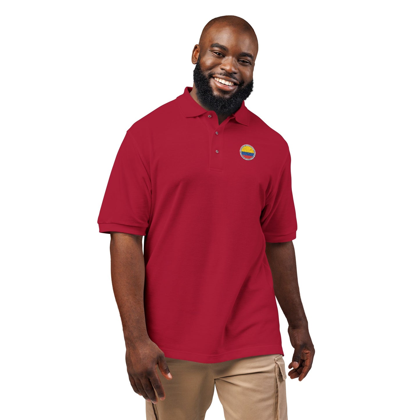 Embroidered Colombia Crest Polo Shirt