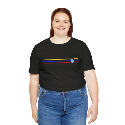 Camiseta Colômbia Retrô Listrada com MG