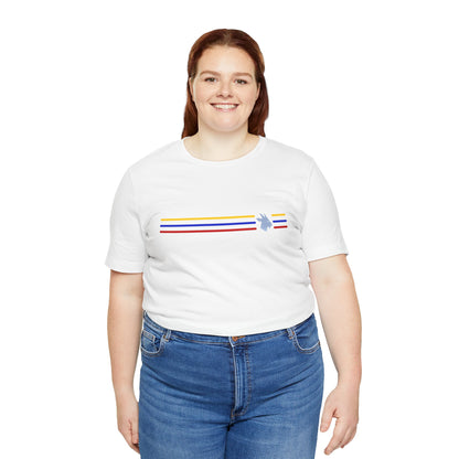 Camiseta Colômbia Retrô Listrada com MG