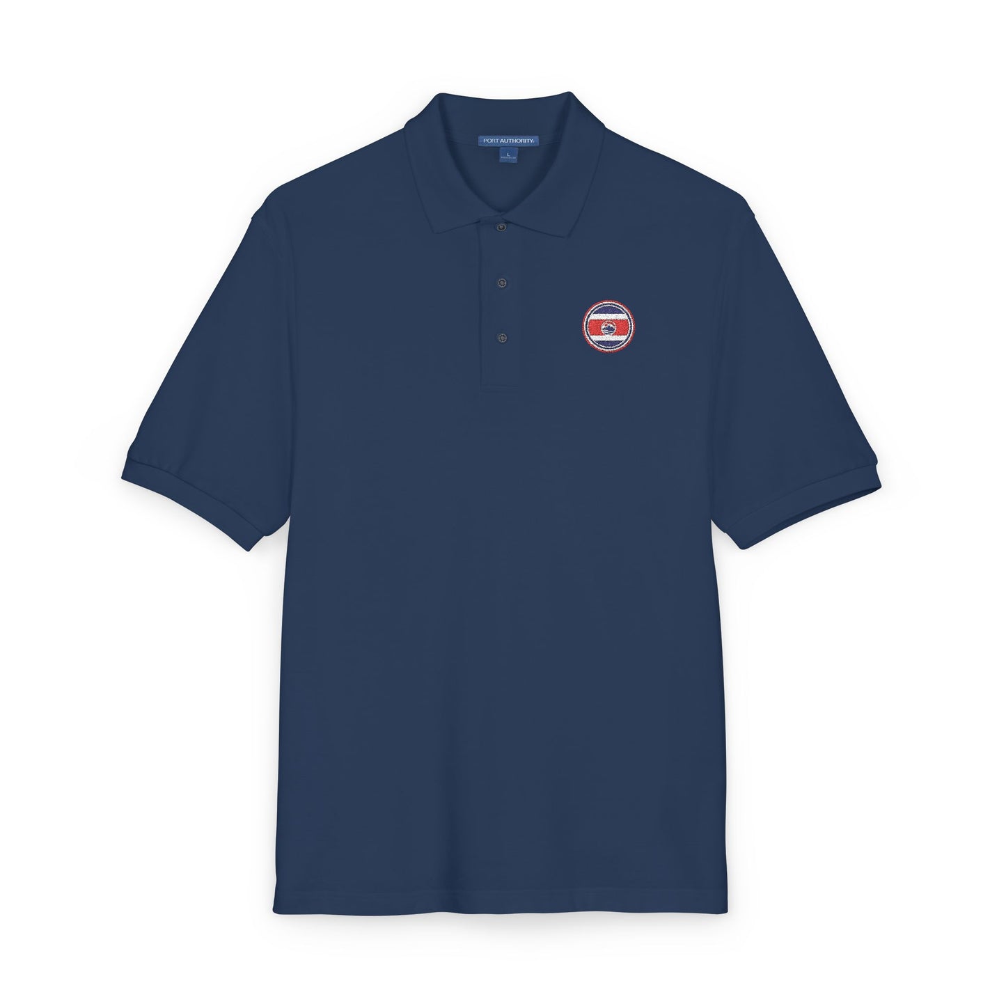 Polo bordado con el escudo de Costa Rica