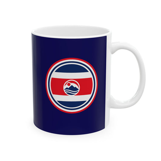 Costa Rica Badge Blue Coffee Mug