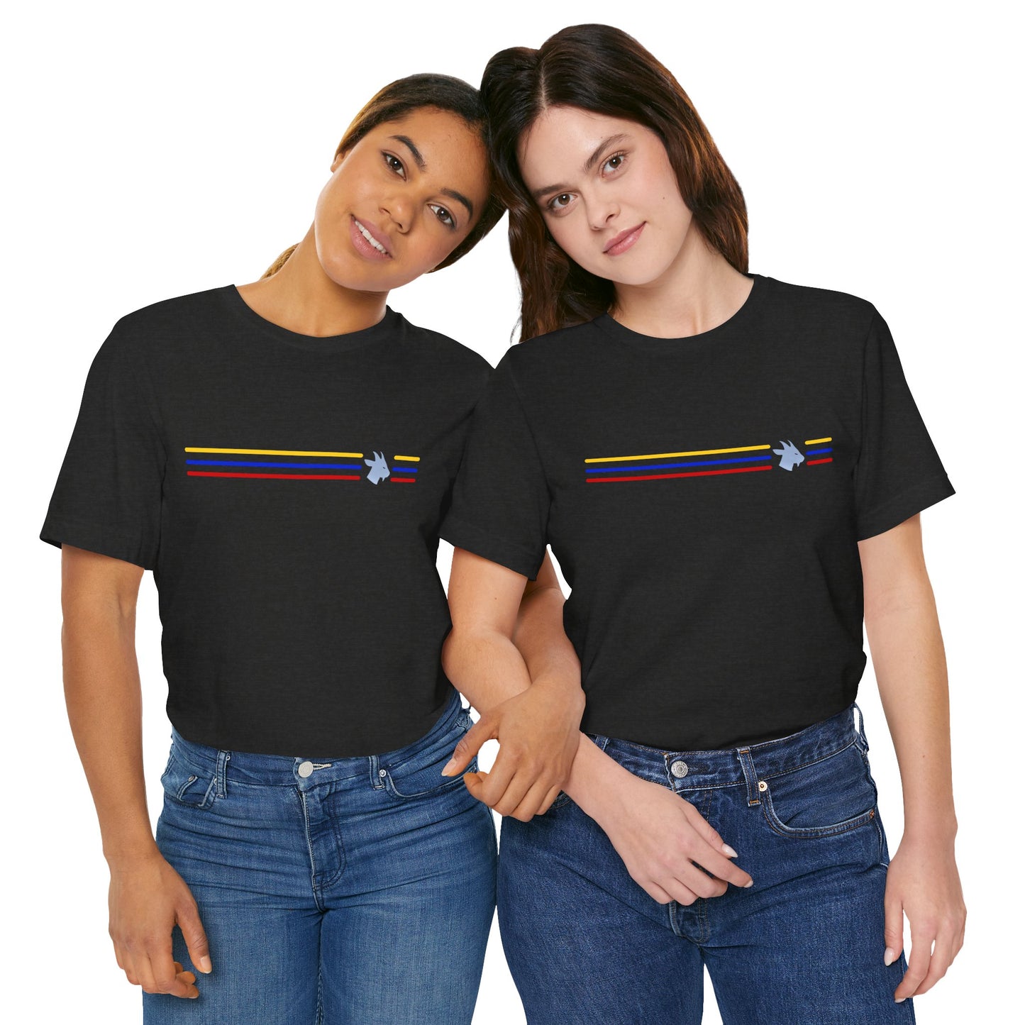 Camiseta Colômbia Retrô Listrada com MG